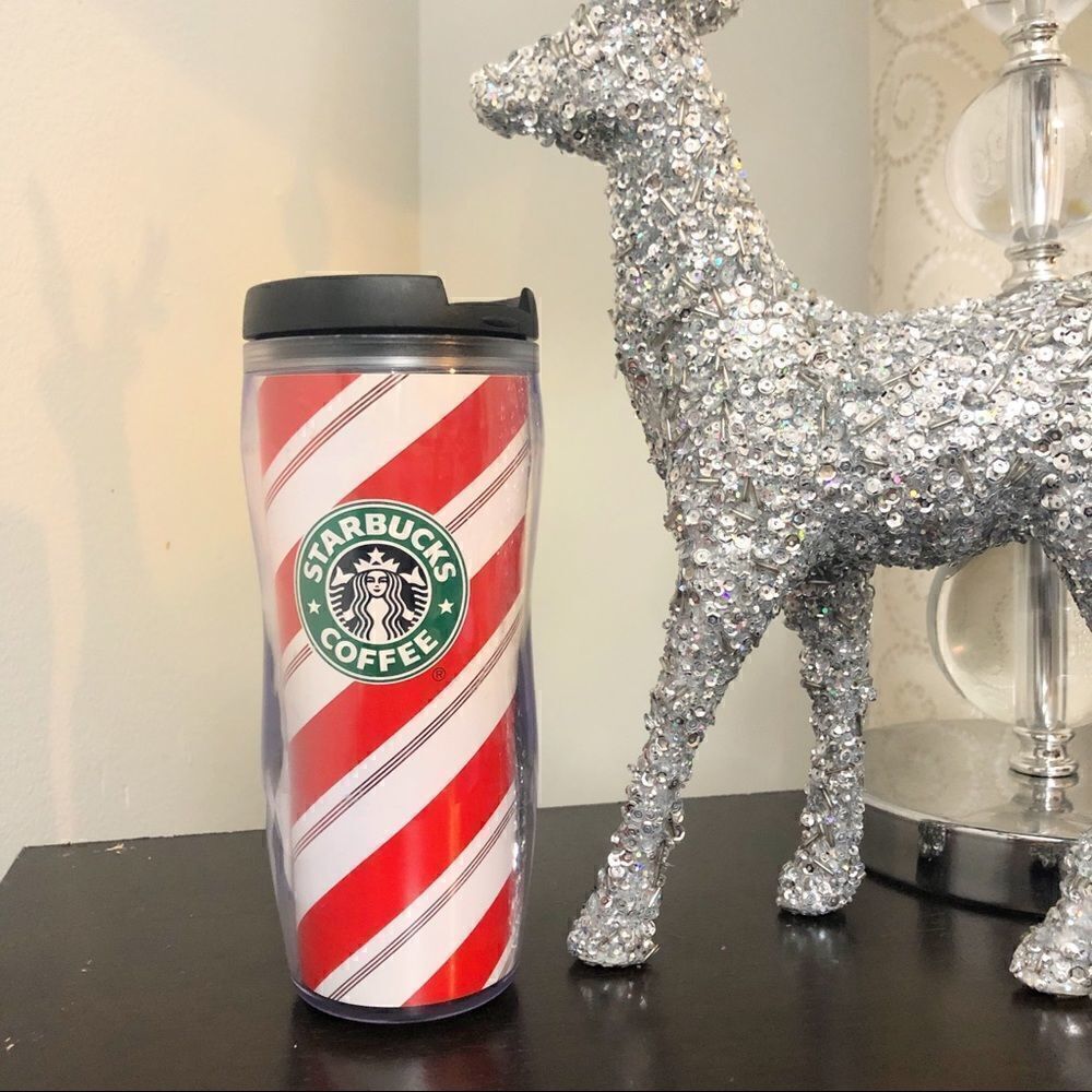 Starbucks Candy Cane swirl tumbler with lid